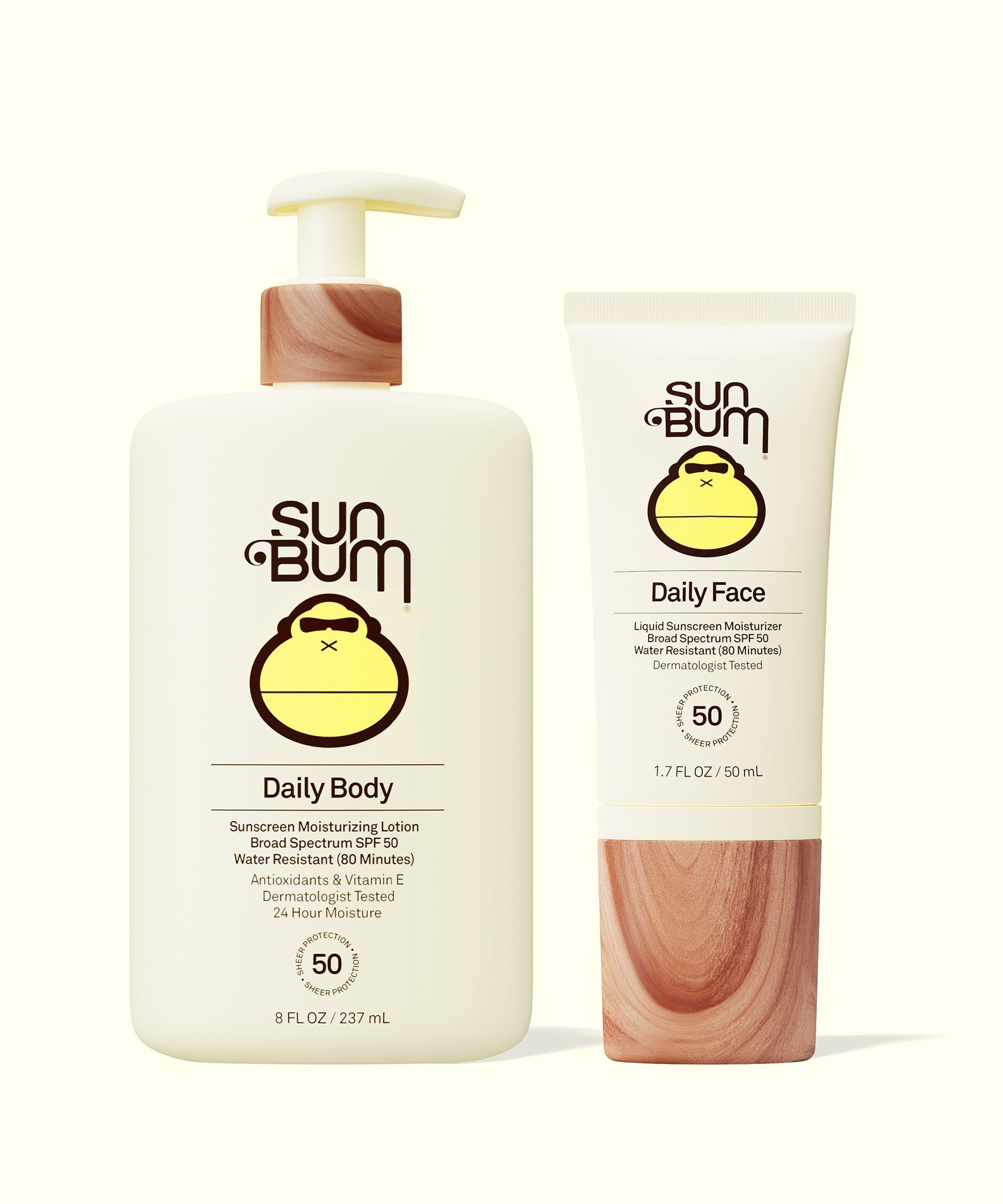 Daily Body + Face Lotion Bundle - 1.7FL oz Bottle, 1.7FL oz Bottle