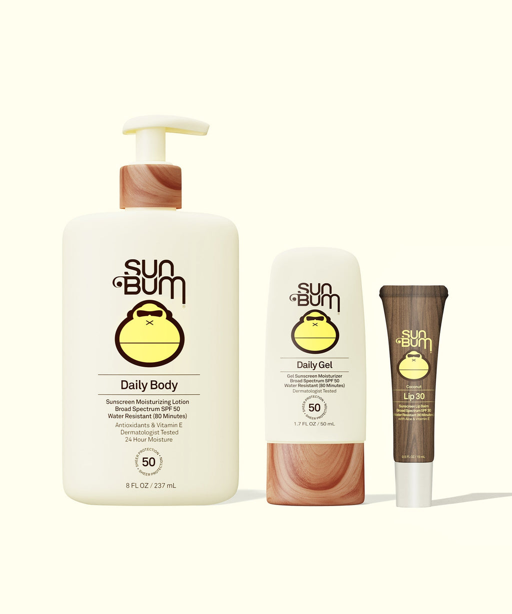 Daily + Lip Bundle - 8FL oz Pump, 1.7FL oz Bottle, 0.5 FL OZ